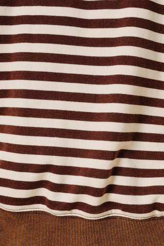Crew Neck Stripe Sweater Shirt