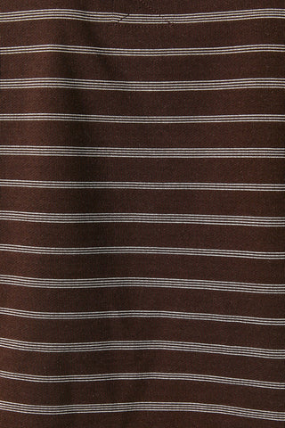 Cropped French Terry Boxy Striped Top