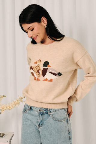 Mallard Duck Graphic Knit Sweater