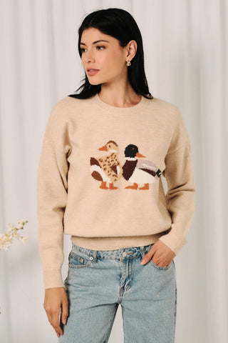 Mallard Duck Graphic Knit Sweater