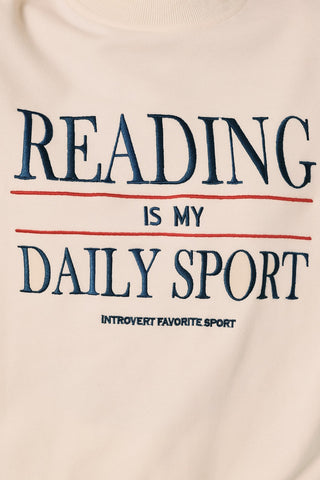 Reading Is My Daily Sport Crew Neck Sweatshirt