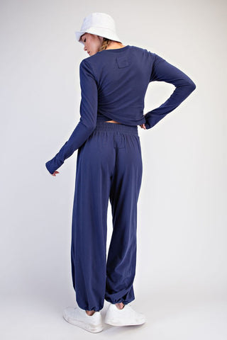 Smoky Navy Crossover LS Lounge Set