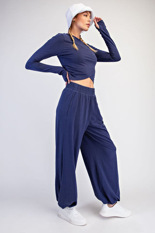Smoky Navy Crossover LS Lounge Set