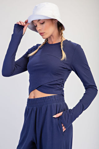 Smoky Navy Crossover LS Lounge Set