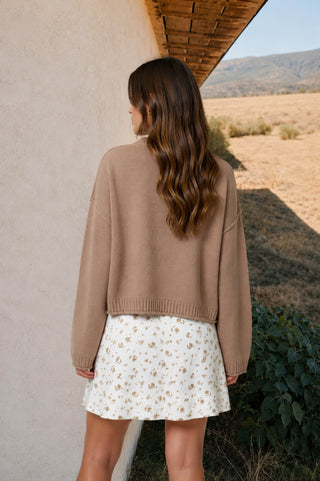 Raw Edge Exposed Seam Cardigan