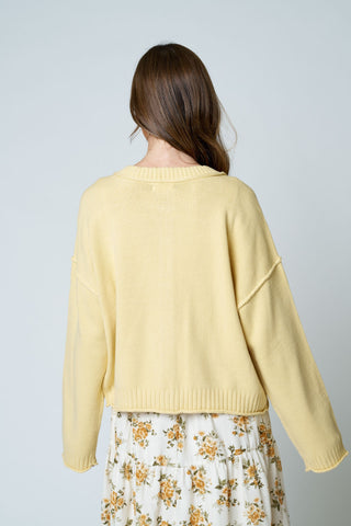 Raw Edge Exposed Seam Cardigan