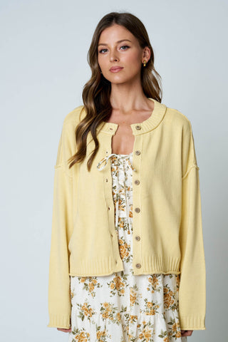 Raw Edge Exposed Seam Cardigan