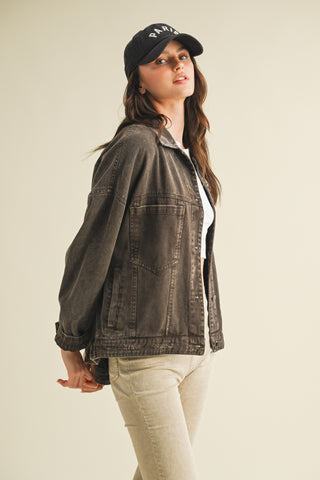 Vintage Wash Pleated Back Jacket