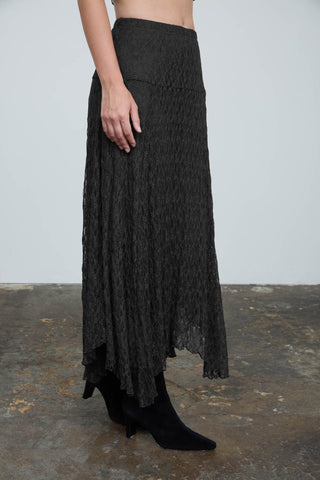 Lace Handkerchief Midi Skirt