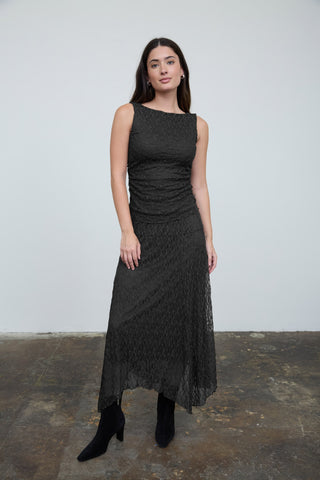 Lace Handkerchief Midi Skirt