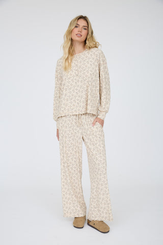 Ditsy Floral Boxy Henley & Pants Set