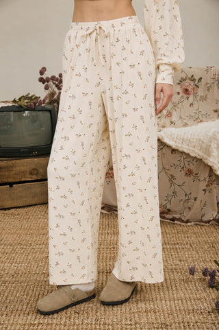 Ditsy Floral Boxy Henley & Pants Set