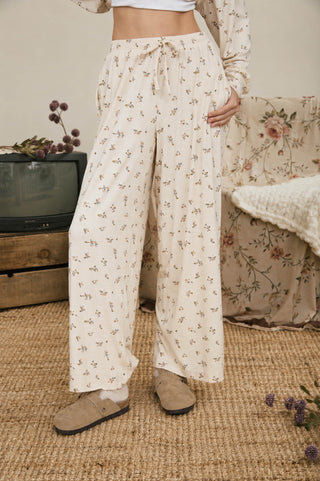 Ditsy Floral Boxy Henley & Pants Set