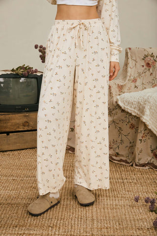 Ditsy Floral Boxy Henley & Pants Set