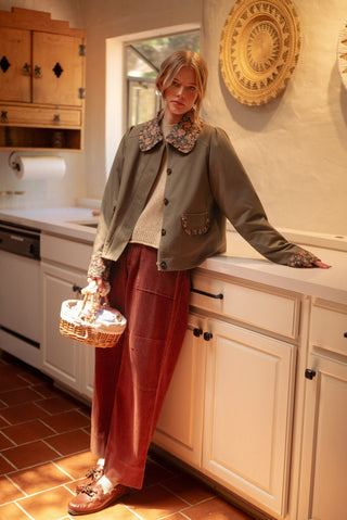 Off Duty Corduroy Utility Pants - Washed Cinnamon styled look