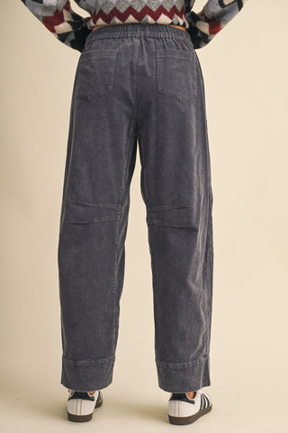 Off Duty Corduroy Utility Pants - Washed Slate Blue back view