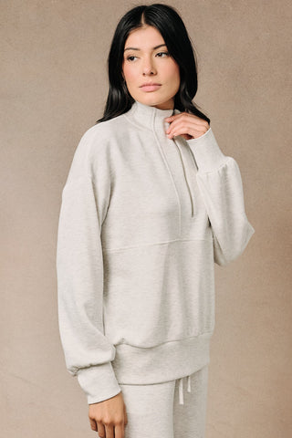 High Waist Drawstring Wide Leg Sweatpants and Sweatshirt Set