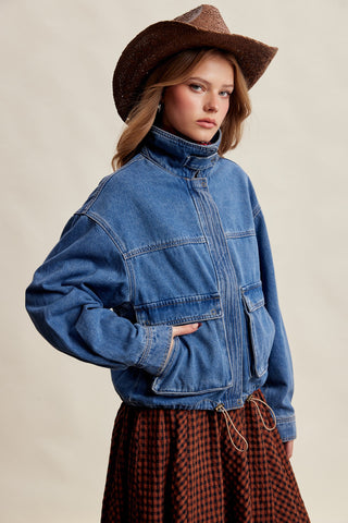 Oversized Utility Denim Jacket