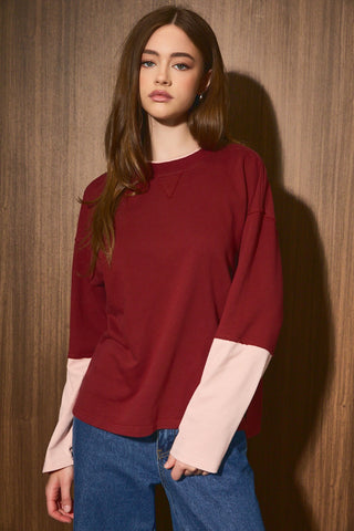 French Terry Notch Pullover