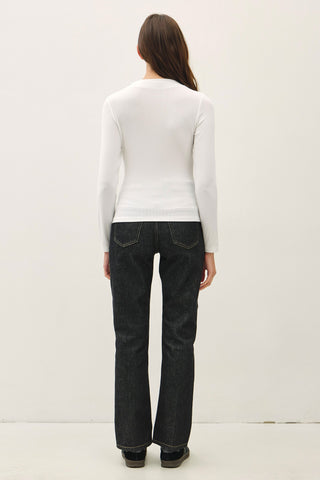 Basic Ribbed Mockneck Knit Top
