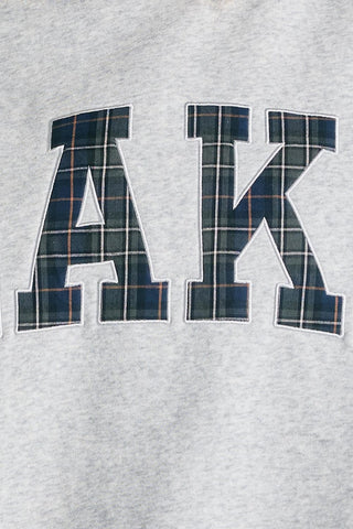 Check Embroidered "Lake" Mock Neck Sweatshirt