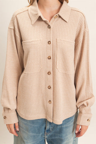 Corduroy Button-Up Shirt