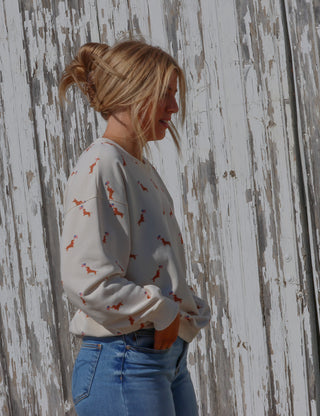 USA Dog Graphic Print Sweatshirt
