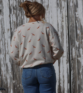 USA Dog Graphic Print Sweatshirt