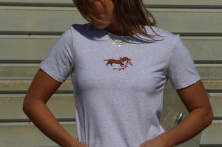 USA Dog Embroidered Baby Tee