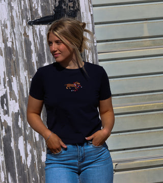 USA Dog Embroidered Baby Tee