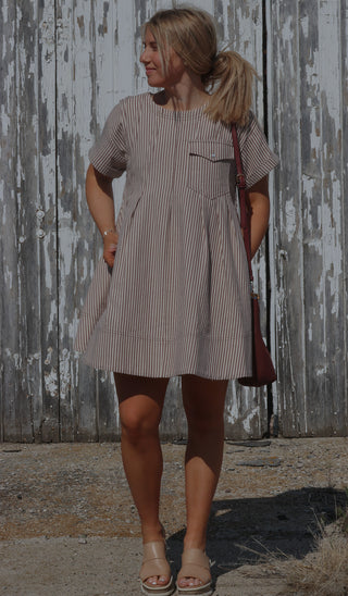 Stripe Swing Short Dress