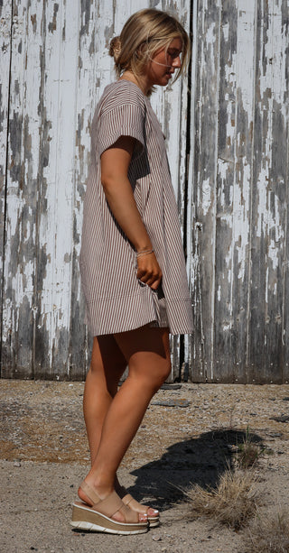 Stripe Swing Short Dress
