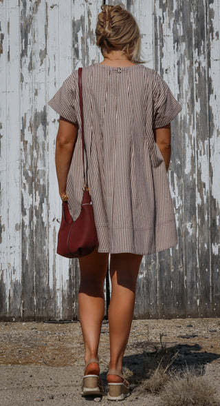 Stripe Swing Short Dress