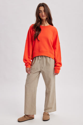 Mini Plaid Woven Drawstring Pants