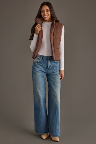 Brown Puffer Vest