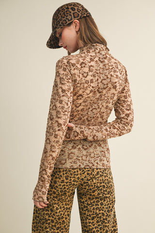 Vintage Bloom Lace Mesh Top
