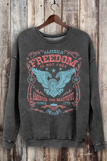 America Freedom Mineral Wash Sweatshirt | JQ Clothing Co.