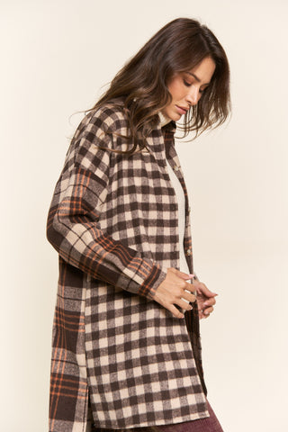 Multipattern Plaid Oversized Button Up | JQ Clothing Co.