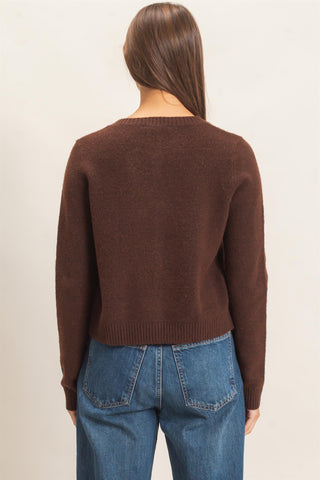 Crew Neck Cardigan