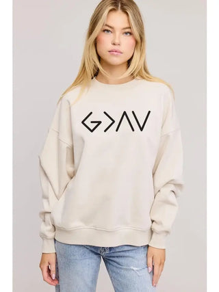 God is Greater LS Graphic Sweatshirt | JQ Clothing Co.