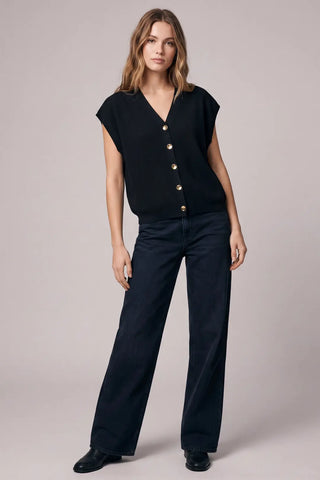 Drop Shoulder Button Down Sweater Cardigan