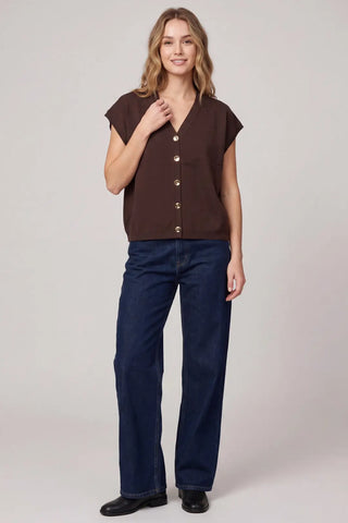Drop Shoulder Button Down Sweater Cardigan