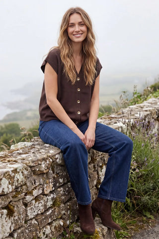 Drop Shoulder Button Down Sweater Cardigan