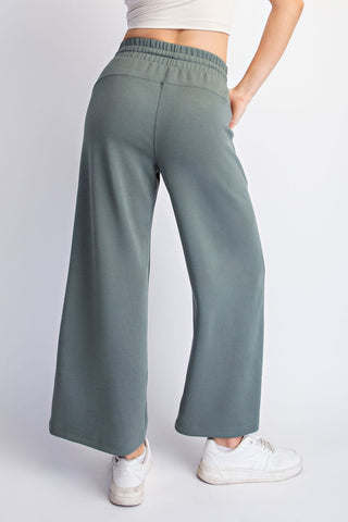 Modal Scuba Cropped Wide Pant