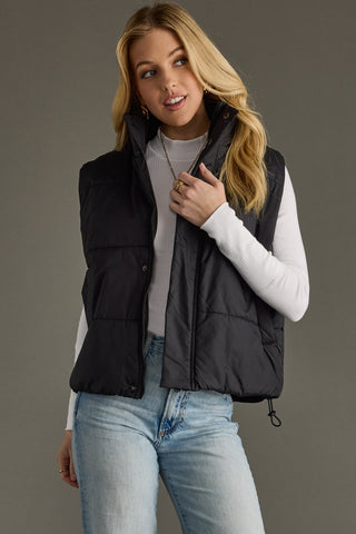 Lightweight Quilted Black Vest