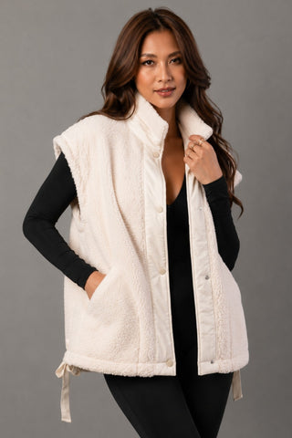 Cozy Ivory Fleece Vest