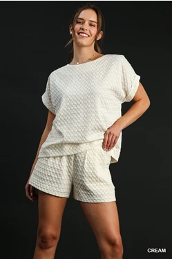 Jacquard Pleated Shorts