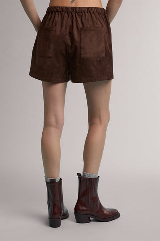 Suede Pull-On Shorts