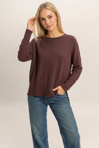 Roll Neck Seam Detail Sweater
