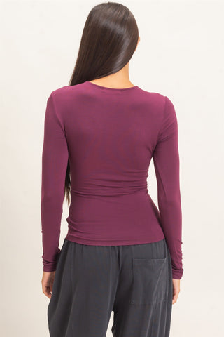 Crew Neck Long Sleeve Top